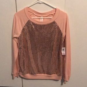 Women’s pink sequin top